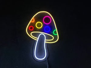 Toadstool Mushroom LED Neon Sign - Red