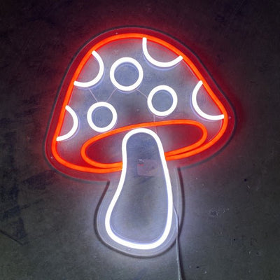 Toadstool Mushroom LED Neon Sign - Red