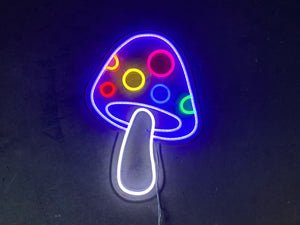 Toadstool Mushroom LED Neon Sign - Red