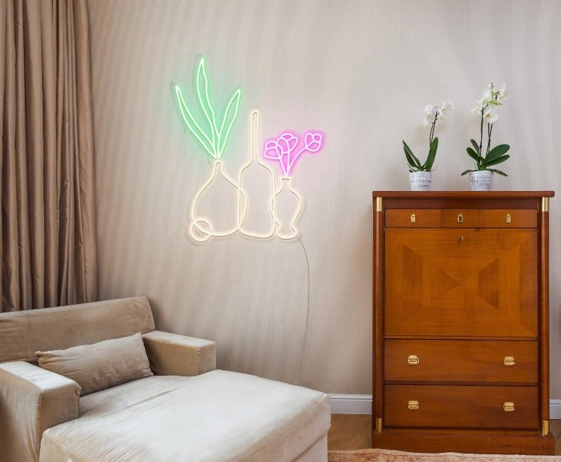 Vases Neon Sign -