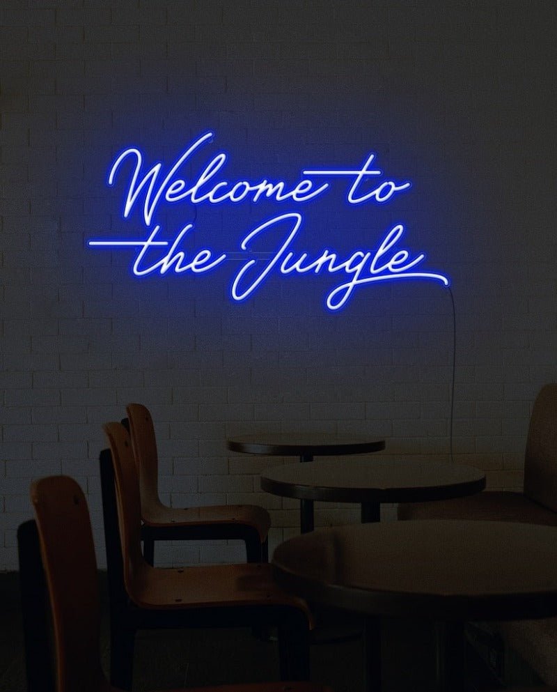 Welcome To The Jungle Neon Sign - White