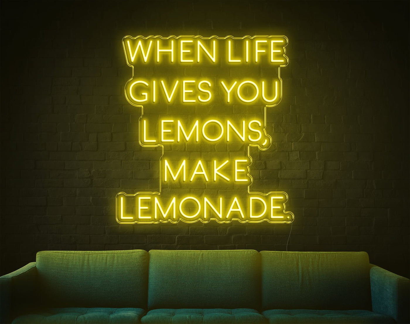 When Life Gives You Lemons, Make Lemonade LED Neon Sign - 31inch x 29inchHot Pink