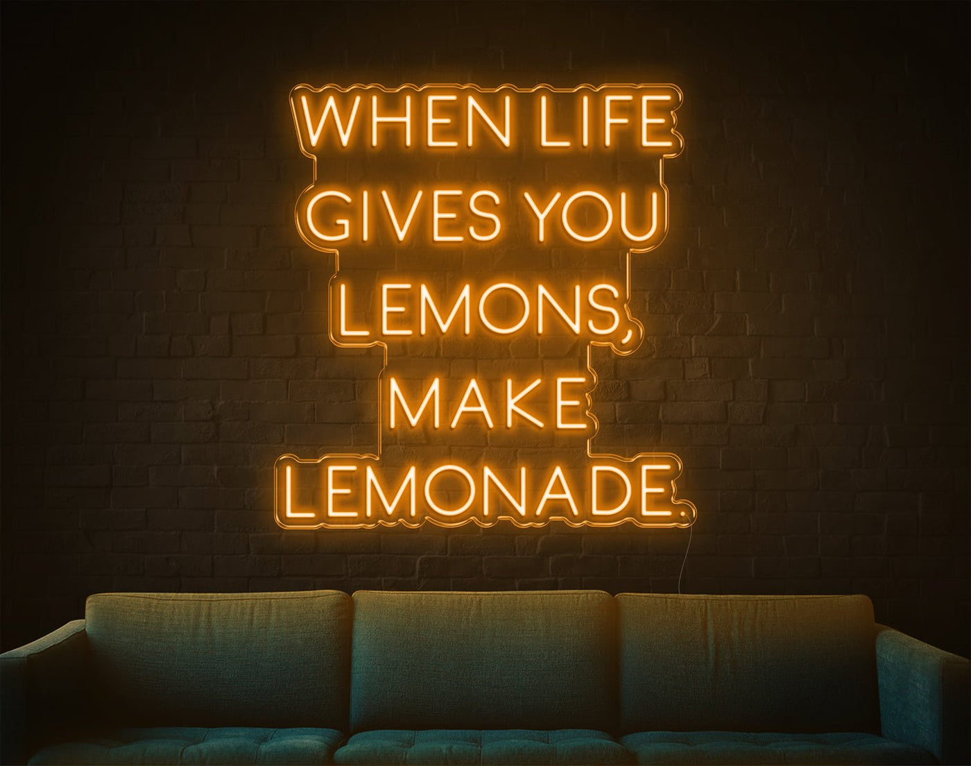 When Life Gives You Lemons, Make Lemonade LED Neon Sign - 31inch x 29inchHot Pink