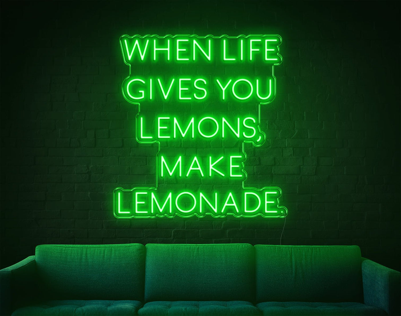 When Life Gives You Lemons, Make Lemonade LED Neon Sign - 31inch x 29inchHot Pink