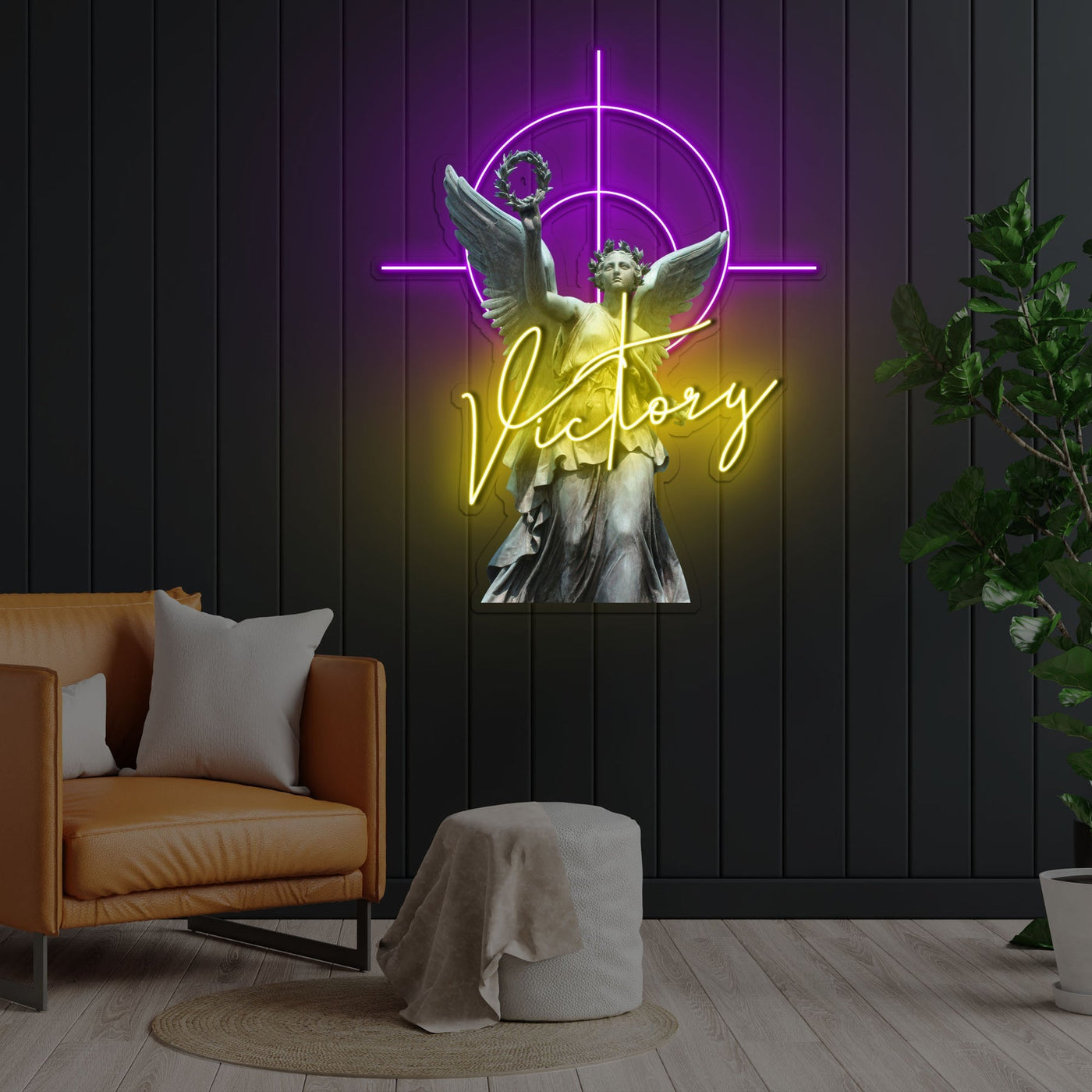 Winged Victory Neon x Acrylic Artwork - 25"x20"LED Neon x Acrylic Print