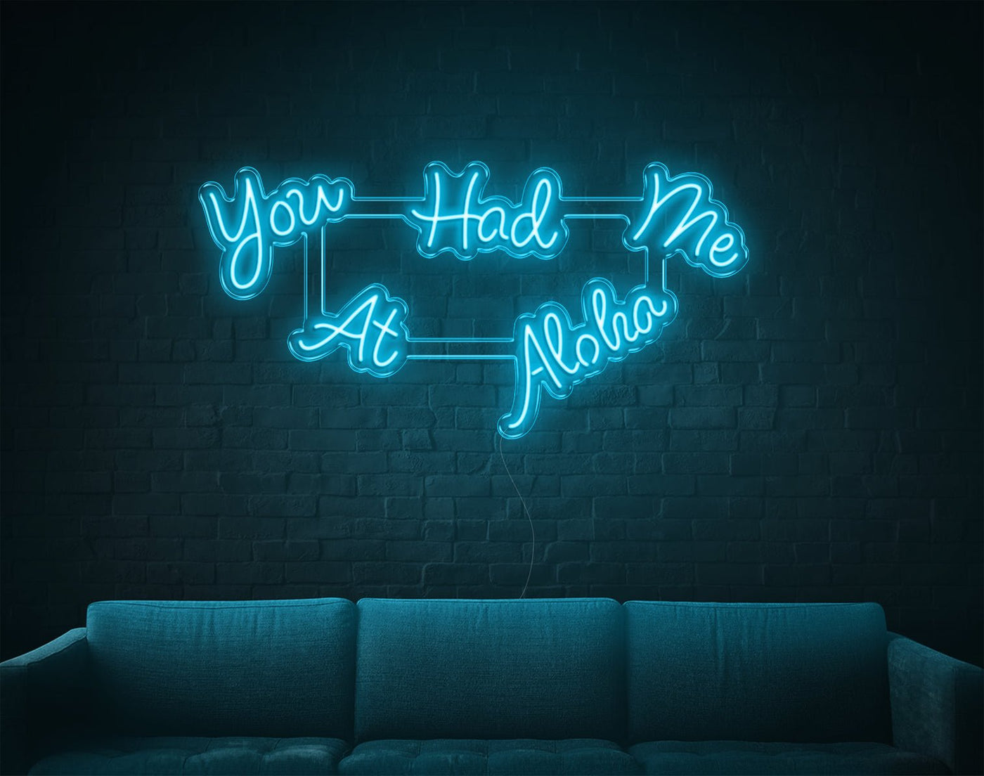 You Had Me At Aloha LED Neon Sign - 21inch x 41inchHot Pink