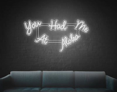 You Had Me At Aloha LED Neon Sign - 21inch x 41inchHot Pink