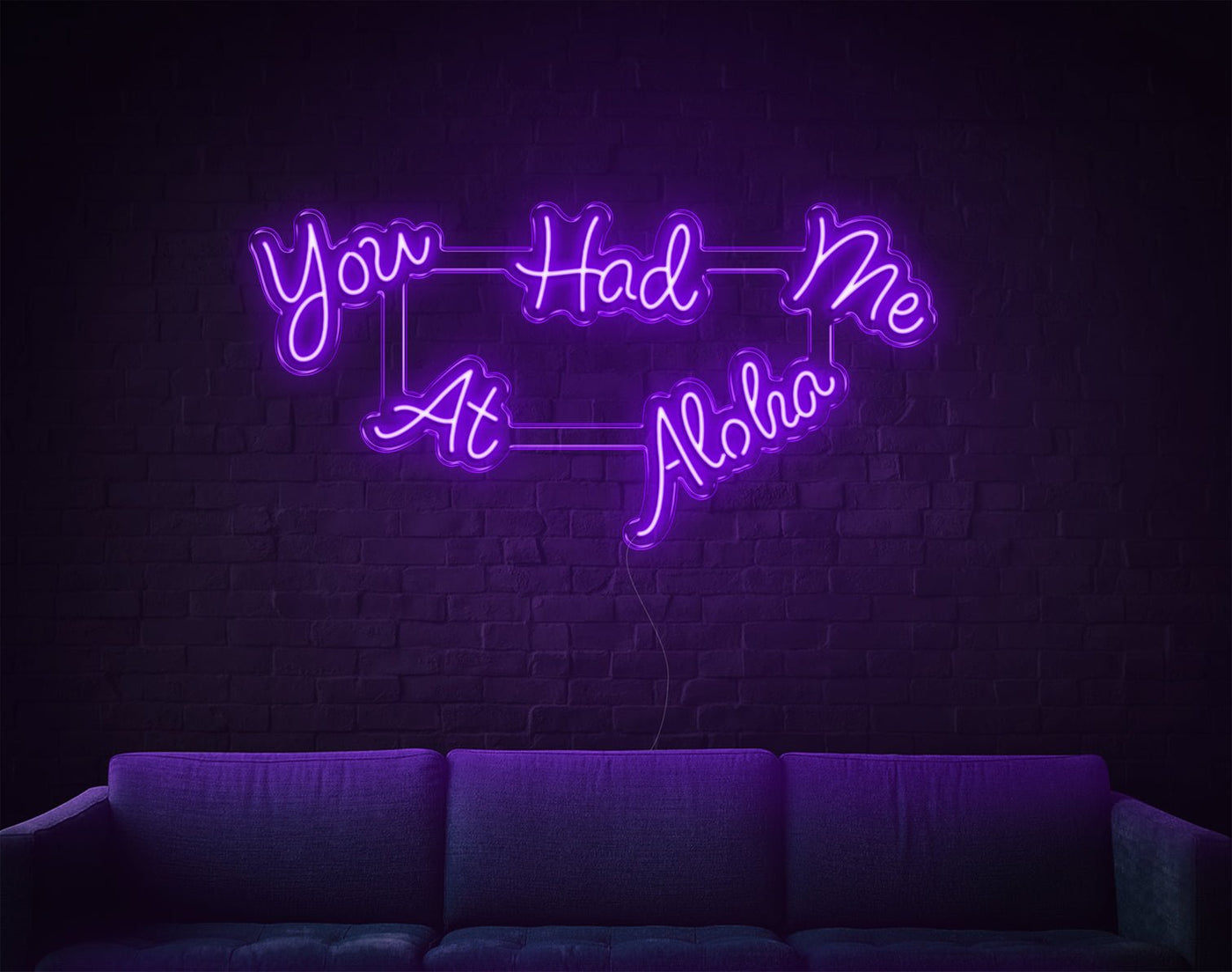 You Had Me At Aloha LED Neon Sign - 21inch x 41inchHot Pink