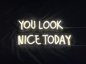 You Look Nice Today LED Neon Sign - Pink