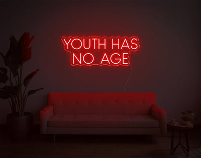 Youth Has No Age LED Neon Sign - 11inch x 28inchHot Pink