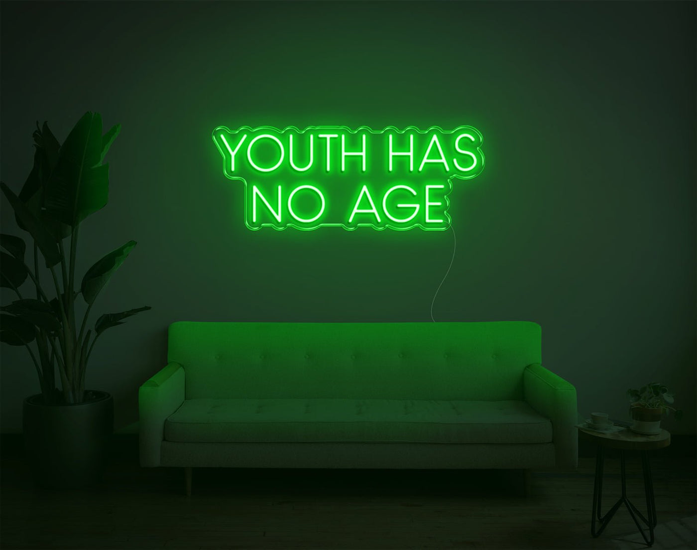 Youth Has No Age LED Neon Sign - 11inch x 28inchHot Pink