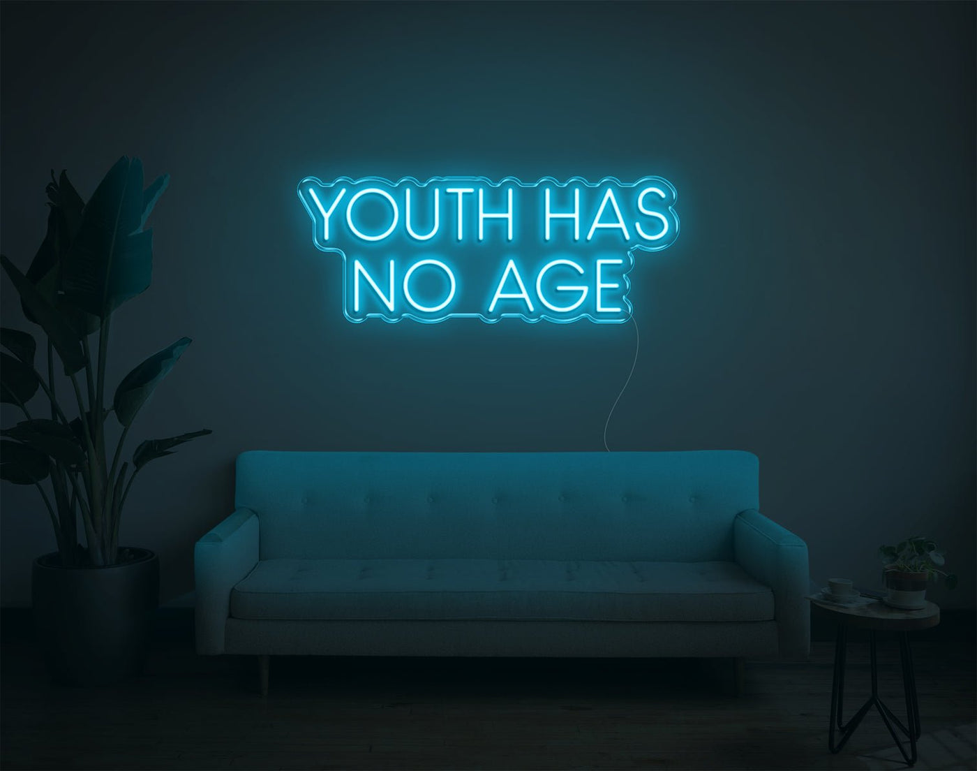 Youth Has No Age LED Neon Sign - 11inch x 28inchHot Pink