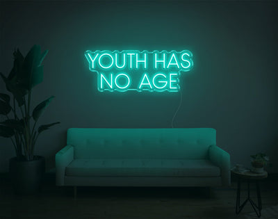 Youth Has No Age LED Neon Sign - 11inch x 28inchHot Pink