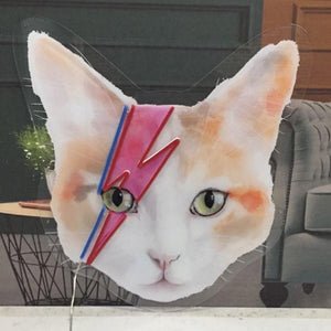 Ziggy Stardust Cat LED Neon Sign -